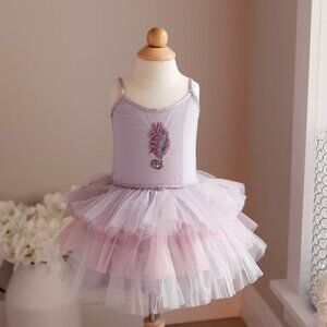 RARE Find Tutu Du Monde Seahorse Lavender LiLac Purple Tutu Dress Size 1 NWT